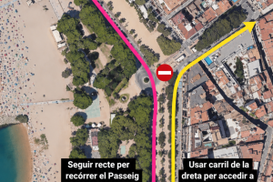 Prova pilot per millorar el flux de vehicles al Passeig del Mar (diumenge 23 d'agost i diumenge 30 als matins)
