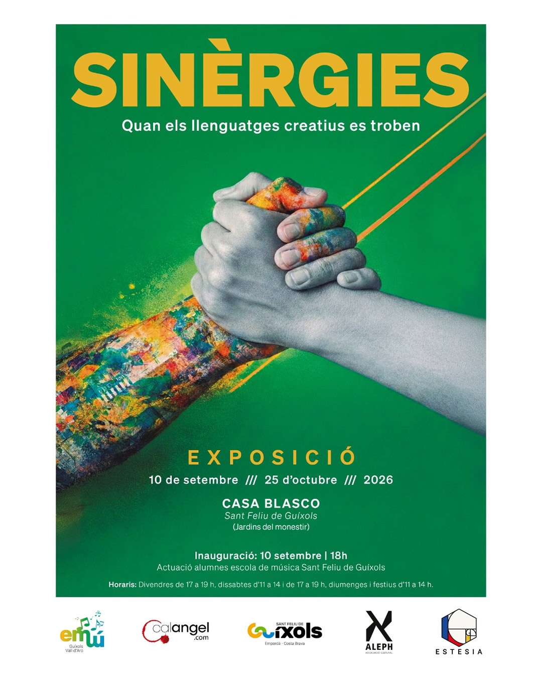 Inauguració de l'exposició "Sinèrgies, quan els llenguatges creatius es troben", darrera de les set exposicions a l'Espai Carmen Thyssen d'aquest 2026